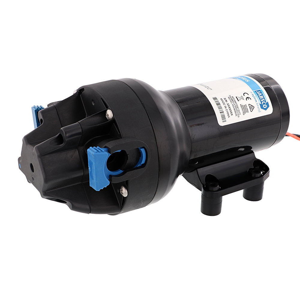 Jabsco Par-Max HD5 heavy-duty 12V water pressure pump for washdown, 5 GPM, 40 PSI, industrial-grade pressure pump.