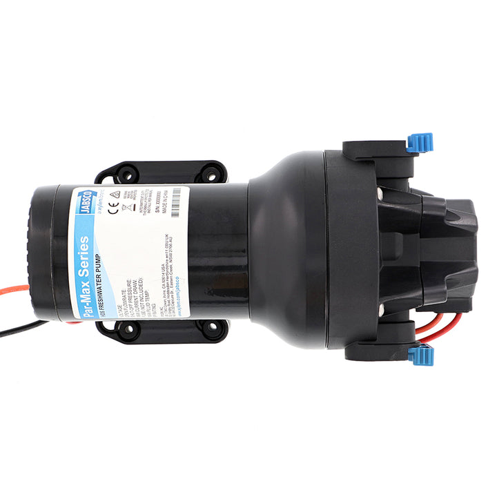 Jabsco Par-Max HD5 12V heavy-duty water pressure pump for washdown, 5 GPM flow, 40 PSI, industrial-grade pressure pump
