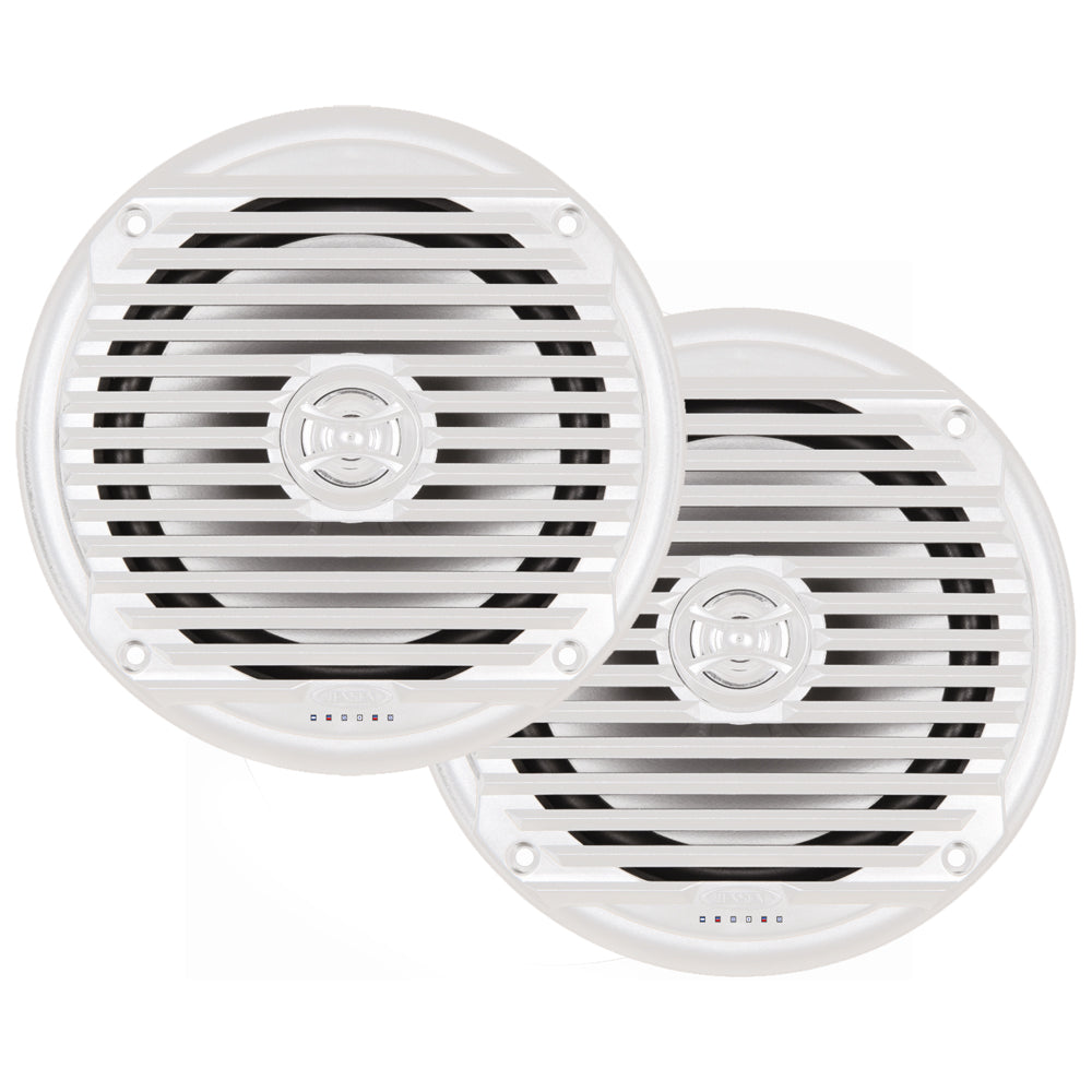 JENSEN 6.5-inch MS6007WR white speaker with 60W power output, showcasing the speaker with a clean white finish.