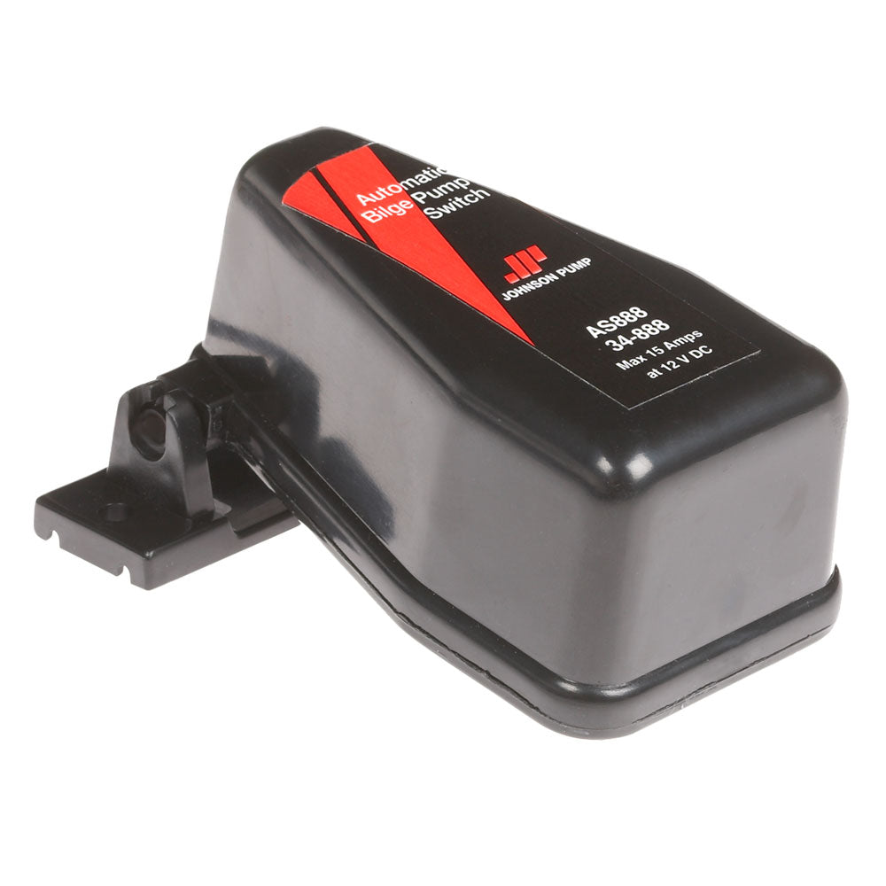 Johnson Pump bilge switched automatic float switch for marine vessels, rated up to 15 amps, used as a marine accessories component.