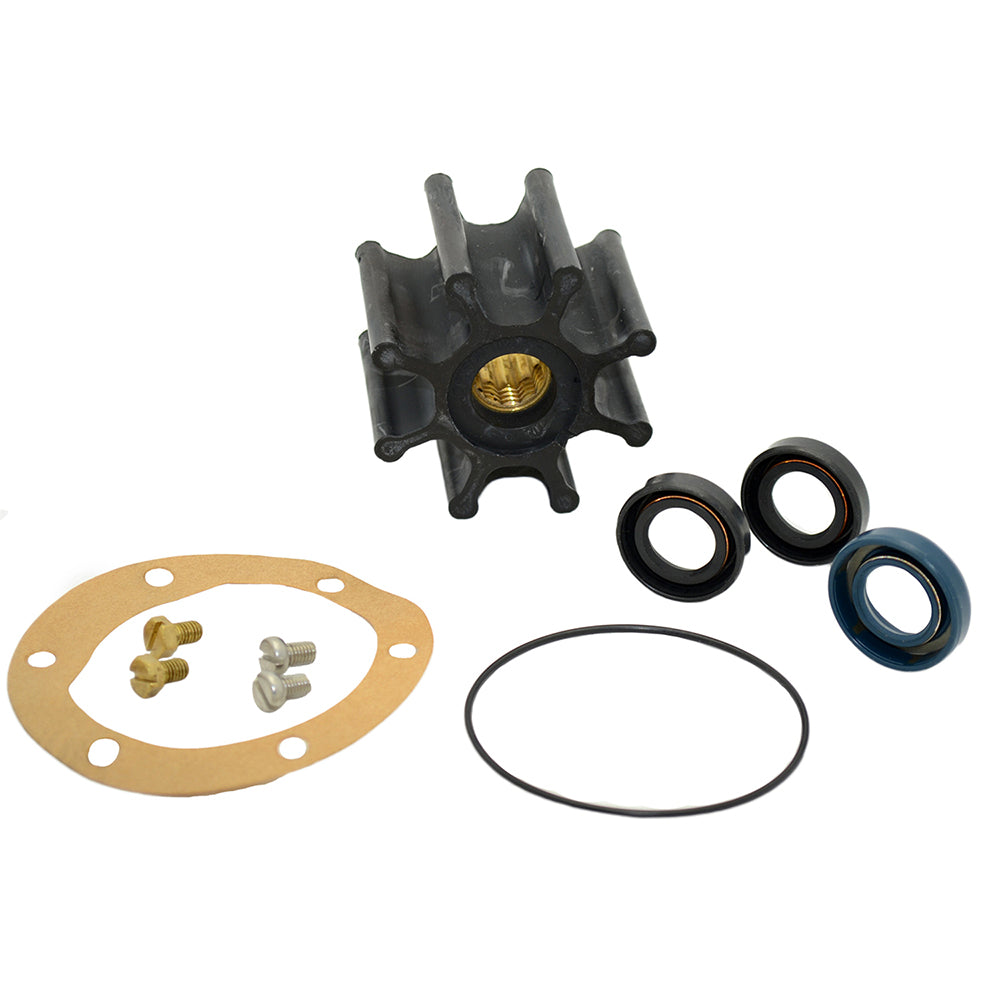 Johnson Pump Service Kit F7B-8, accessories including hoses and fittings for marine pump maintenance and repair.