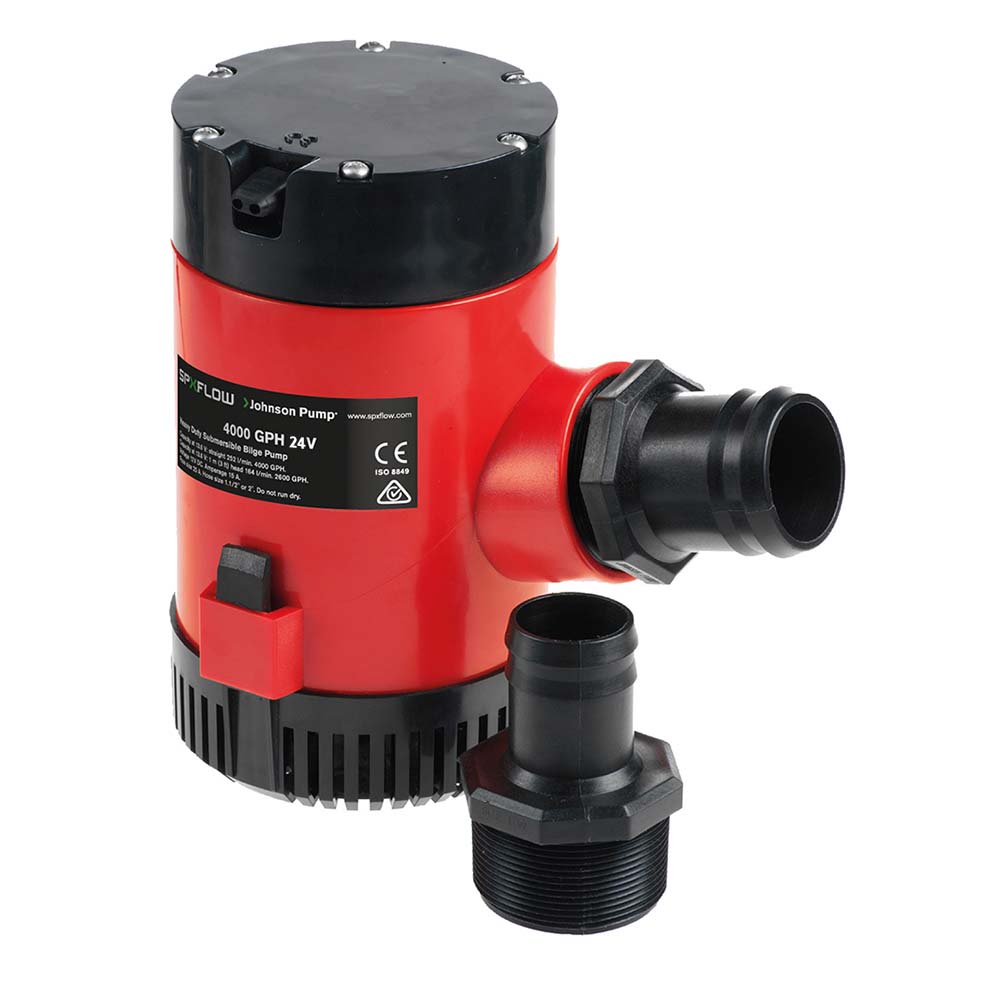 Johnson Pump Heavy Duty Bilge Pump 4000 GPH 24V, marine bilge pump with durable construction and high flow rate.