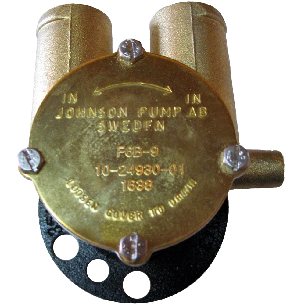 Johnson Pump F6B-9 impeller pump with OEM HS crankshaft, marine impeller for reliable water circulation.