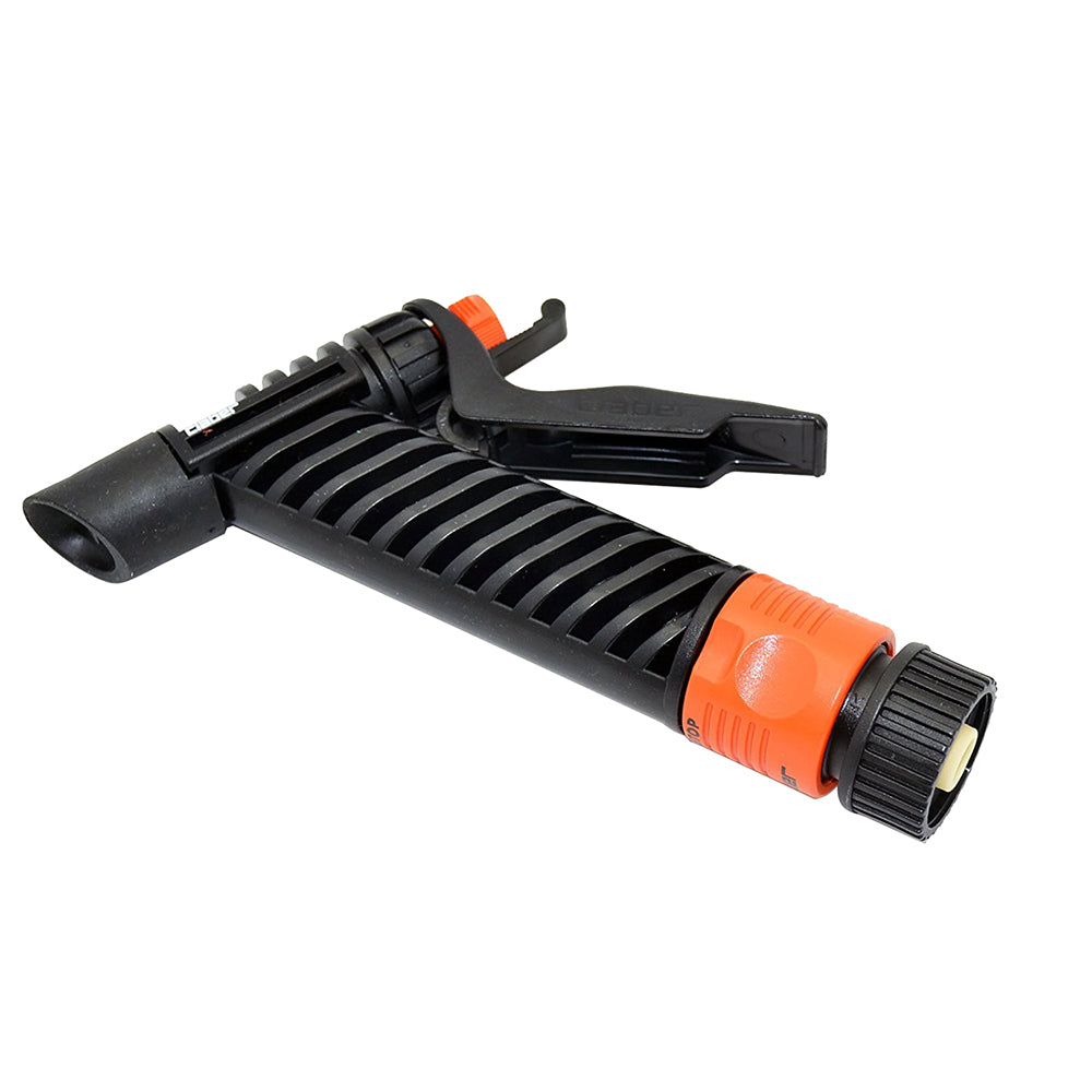 Johnson Pump spray nozzle for washdown and pressure pumps, with a durable metal body and adjustable spray pattern.