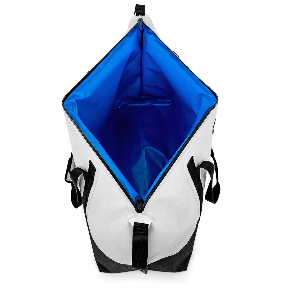 Kuuma Fish Bag 80 Quart cooler by Kuuma Products shown with insulated fish storage and sturdy handle for outdoor fishing trips.