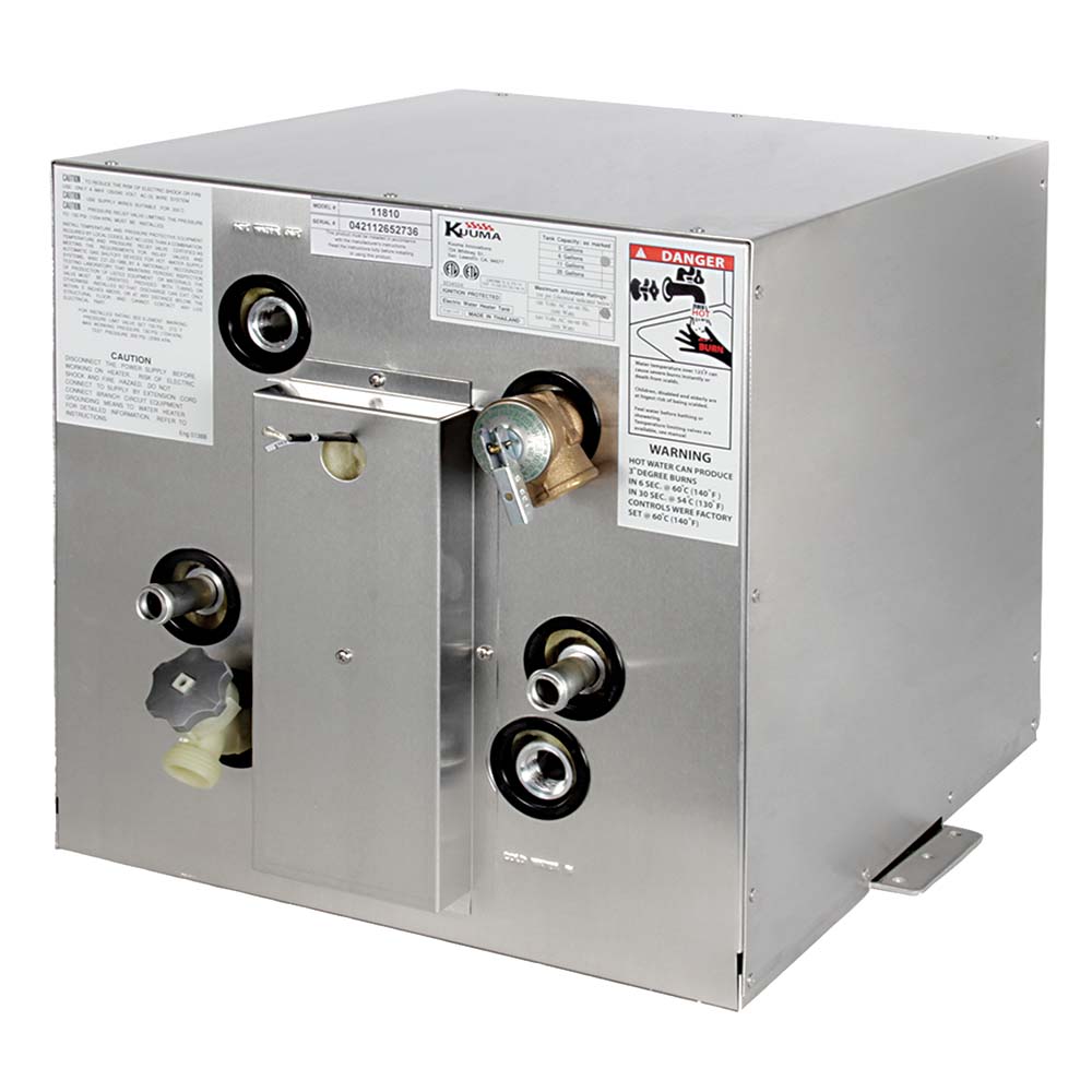 Kuuma 11810 6-gallon hot water heater, 120V, with metal exterior and control panel for residential or RV use