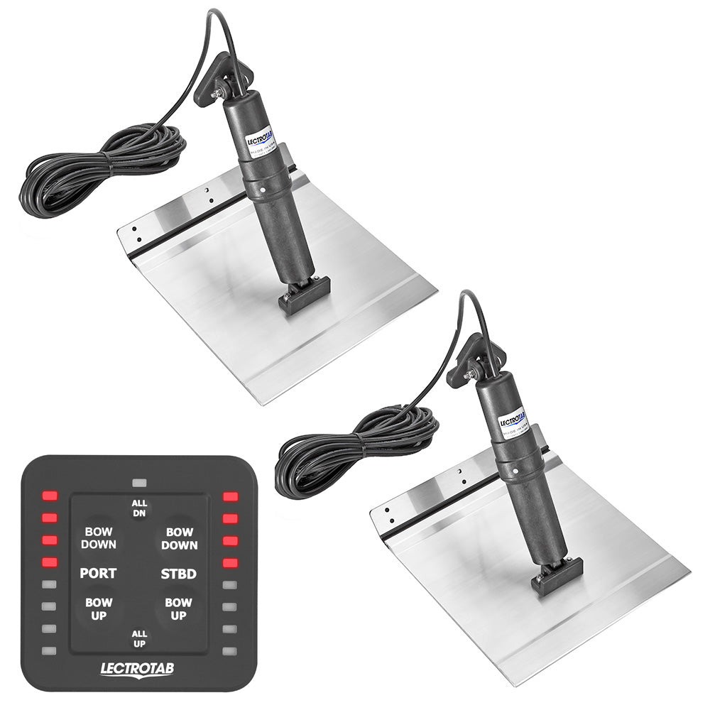 Lectrotab XKA aluminum alloy trim tab kit with one-touch control, 12 x 18 inches for boat stabilization and performance.