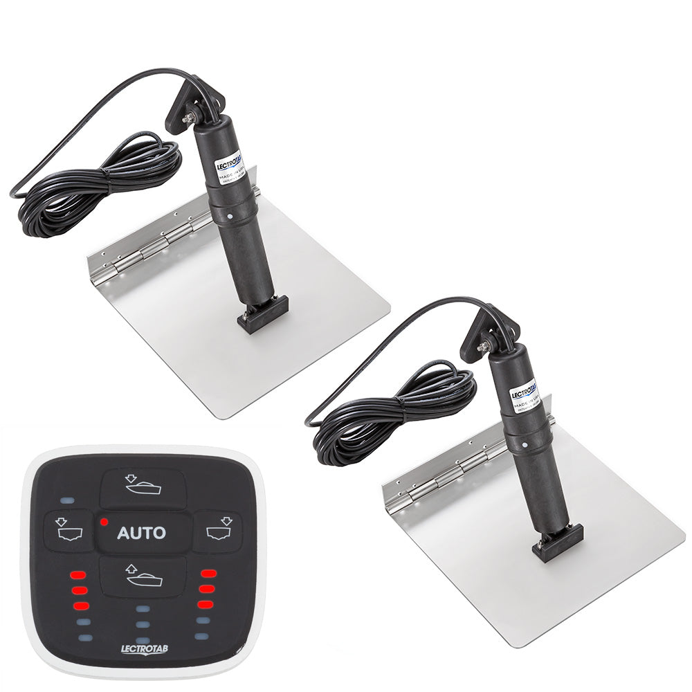 Kit de trim tab en acier inoxydable Lectrotab XKA avec commande ALC-1 - 12 x 18