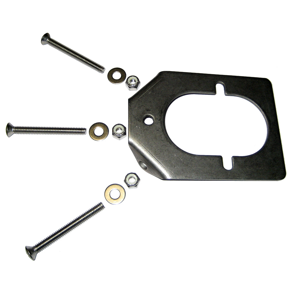 Lee's Stainless Steel Backing Plate for medium rod holders, durable accessory designed for secure fishing rod support.