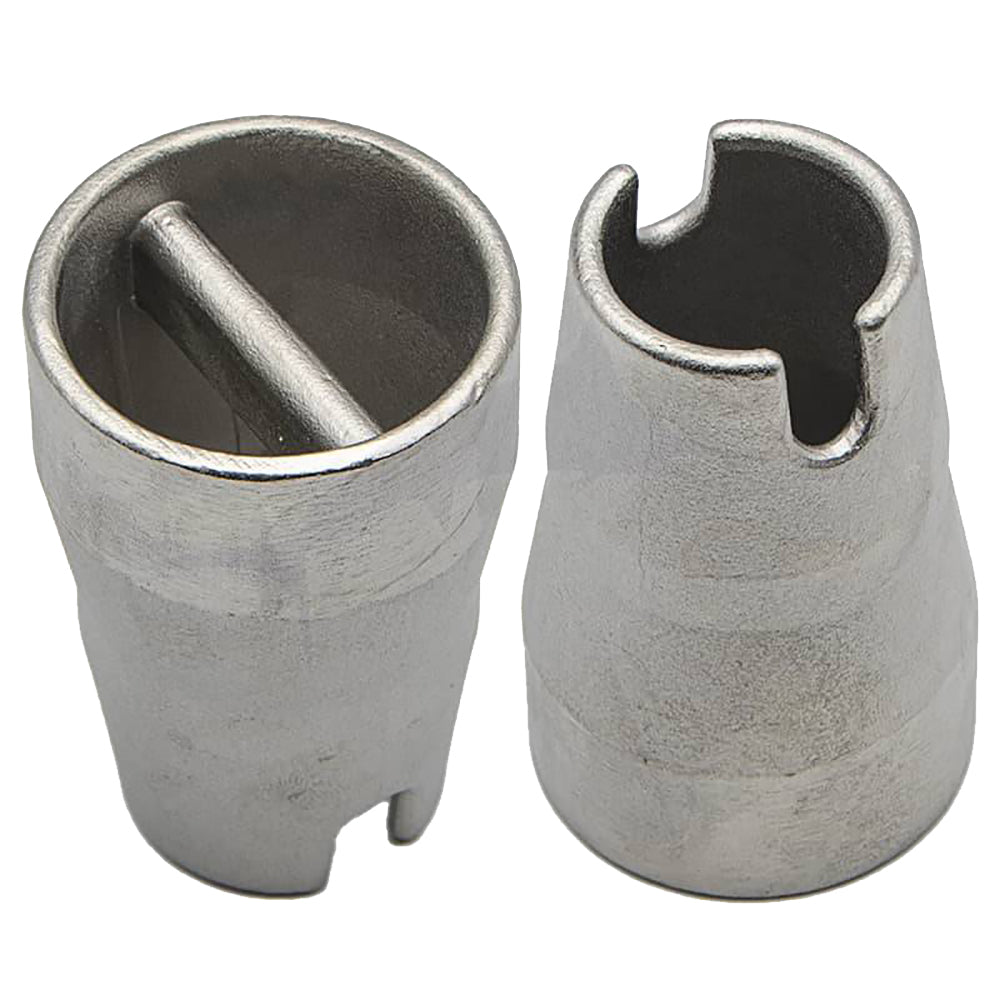 Lee's Tackle Rod Butt Extender for standard heavy swivel base rod holders, shown attached to fishing rod.