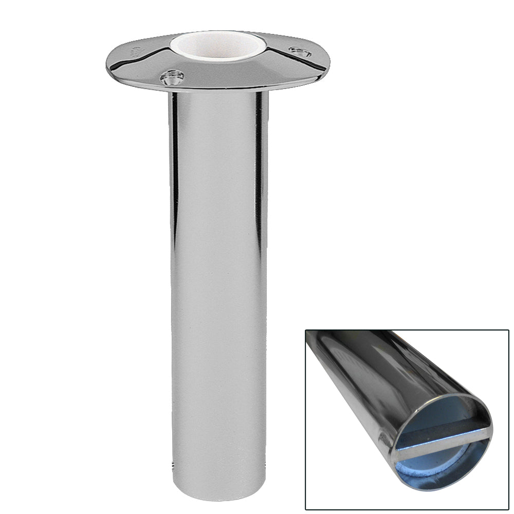Lee's Tackle stainless steel rod holder with 2.25-inch diameter, designed for secure fishing rod support.