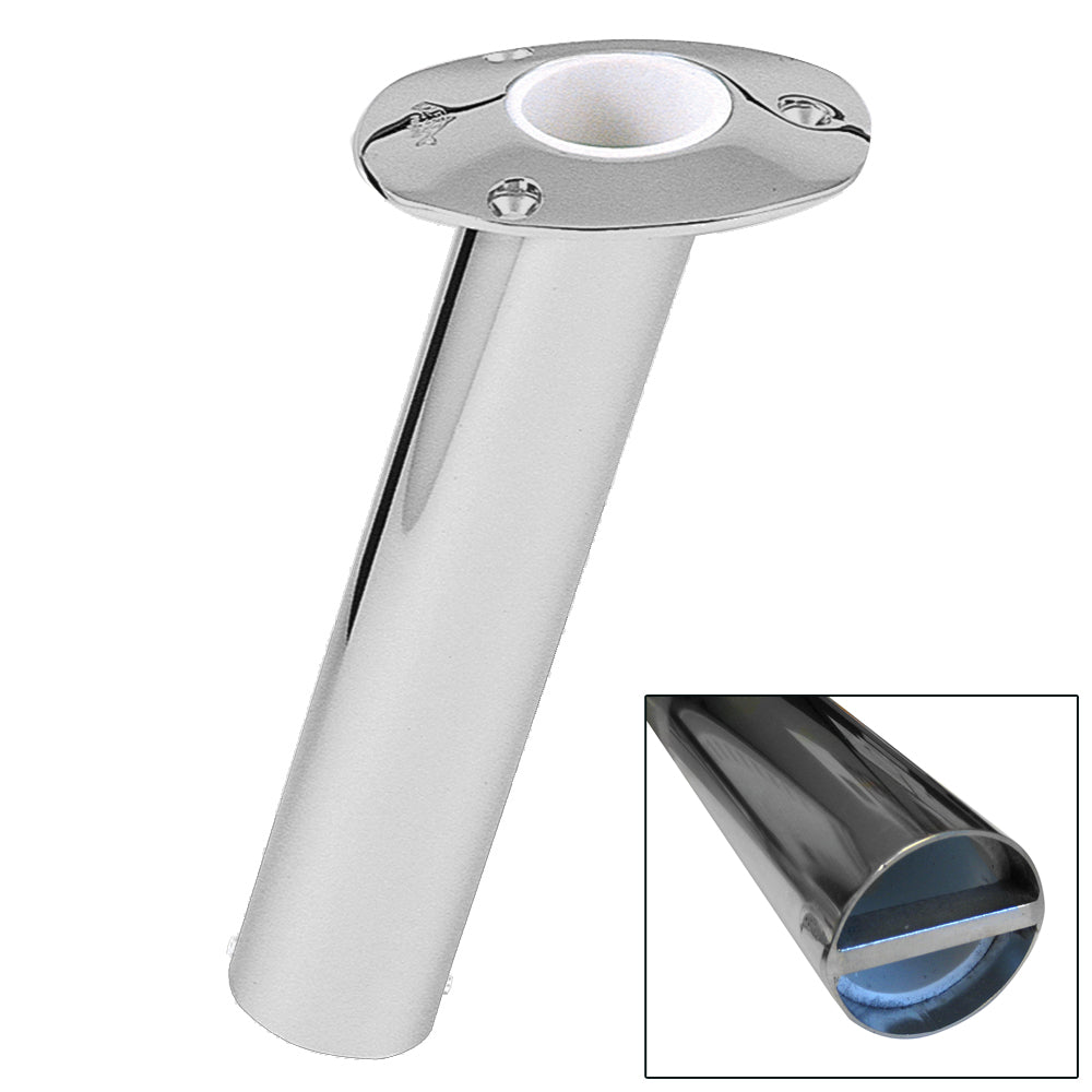 Lee's Tackle stainless steel bar pin rod holder, 2-inch O.D., for secure fishing rod support and organization.