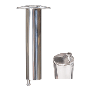 Heavy-duty stainless steel Lee's Tackle rod holder, designed for secure fishing rod storage.