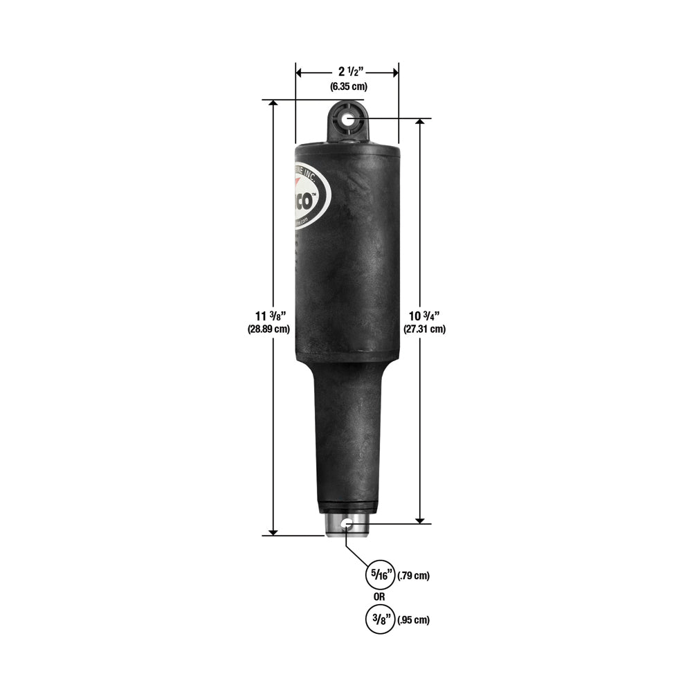 Lenco Marine 101XD Extreme Duty 12V actuator with 2-1/4" stroke and hardware for trim tab adjustment, durable marine accessories