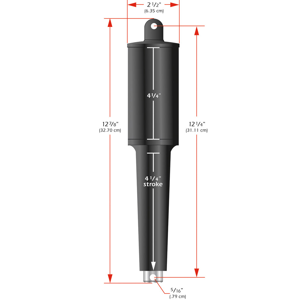 Lenco Marine 102XD Extreme Duty Actuator, 12V, 4-1/4" stroke, trim tab accessory with sturdy metal construction