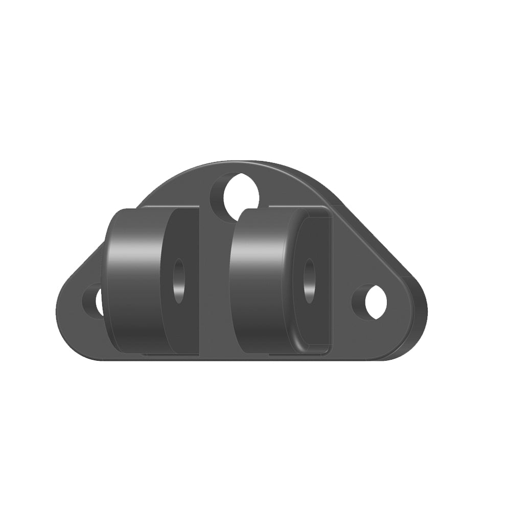 Lenco Marine Compact Upper Mounting Bracket for Trim Tab Accessories with 2 screws and 1 wire, black plastic component.