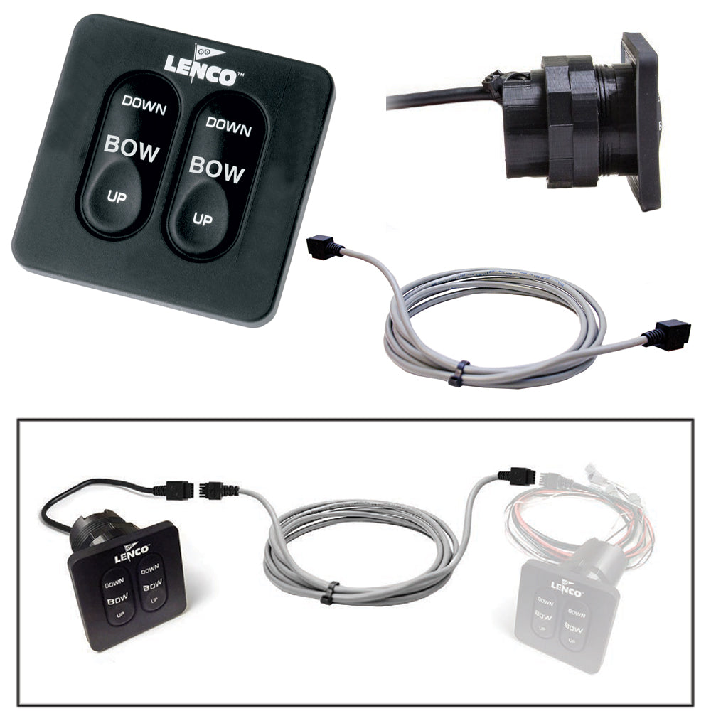 Lenco Marine Flybridge Kit with standard keypad and all-in-one tactile switch for trim tab control, designed for 10-inch systems.