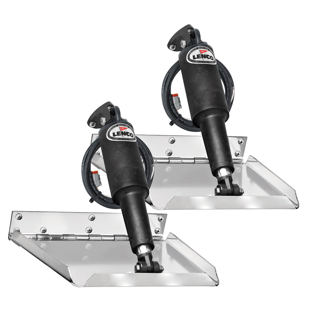 Lenco Marine 14x12 Standard Performance Trim Tabs kit without switch, featuring durable boat trim tab components.