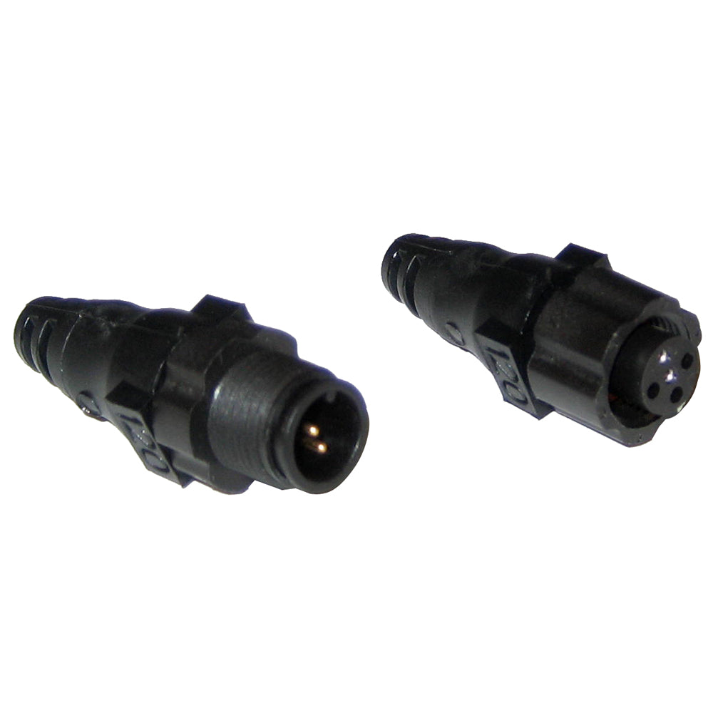 Lowrance TR-120 NMEA 2000 terminator kit with 1 male and 1 female NMEA cable connector for marine electronics.