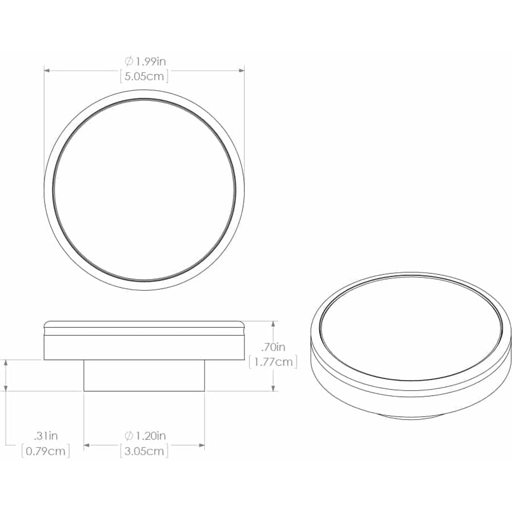 Lumitec Halo Flush Mount Down Light Spectrum RGBW - Boîtier brossé