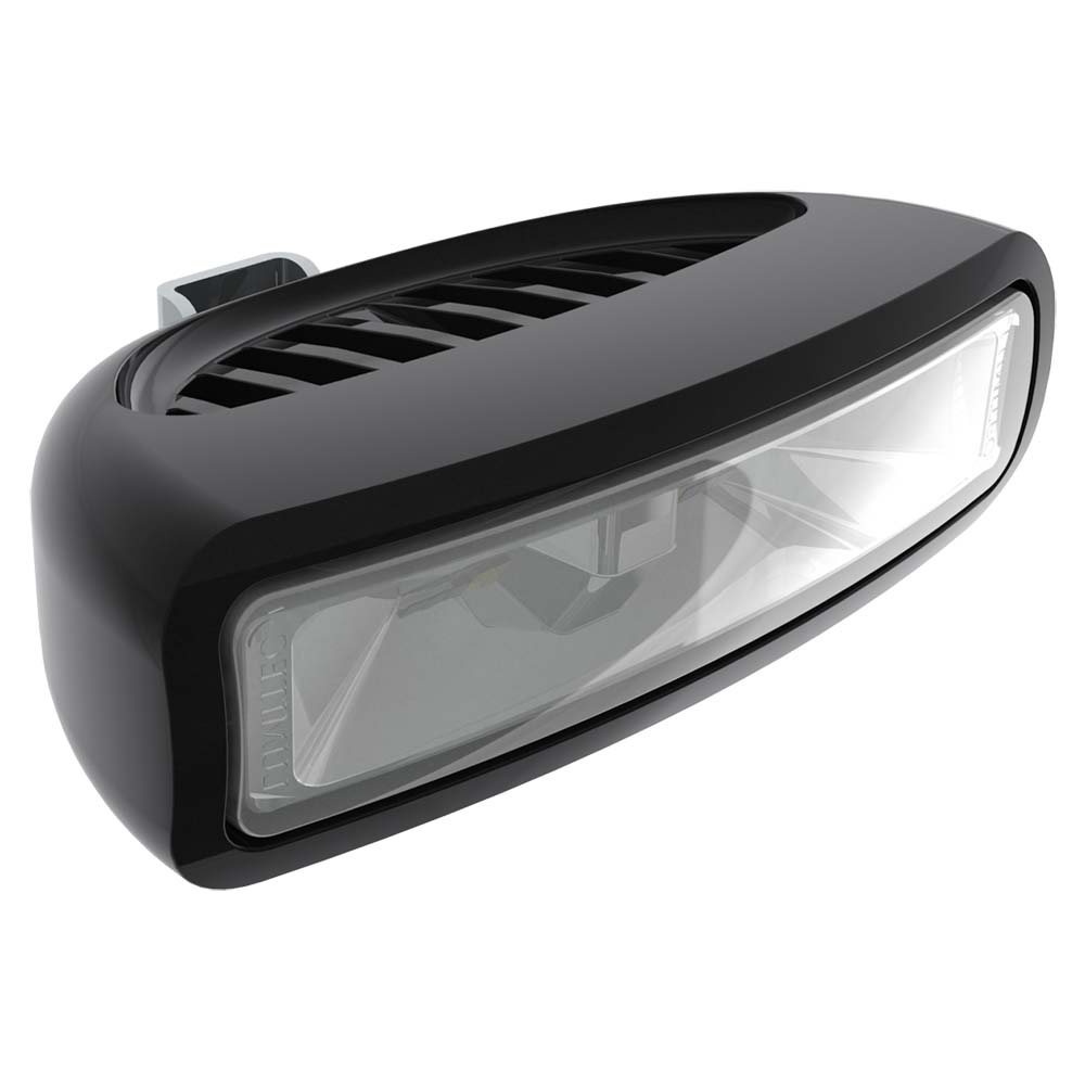Lumitec Caprera3 Spectrum flood spreader light with black housing, showcasing its sleek design and durable construction.