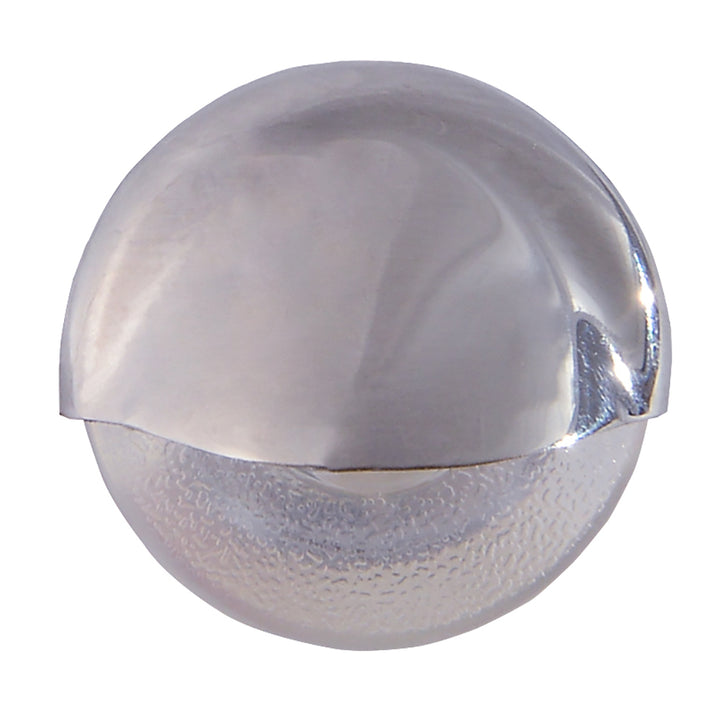 Lumitec Aruba courtesy light with polished stainless steel finish, blue non-dimming interior courtesy light for boats or RVs.