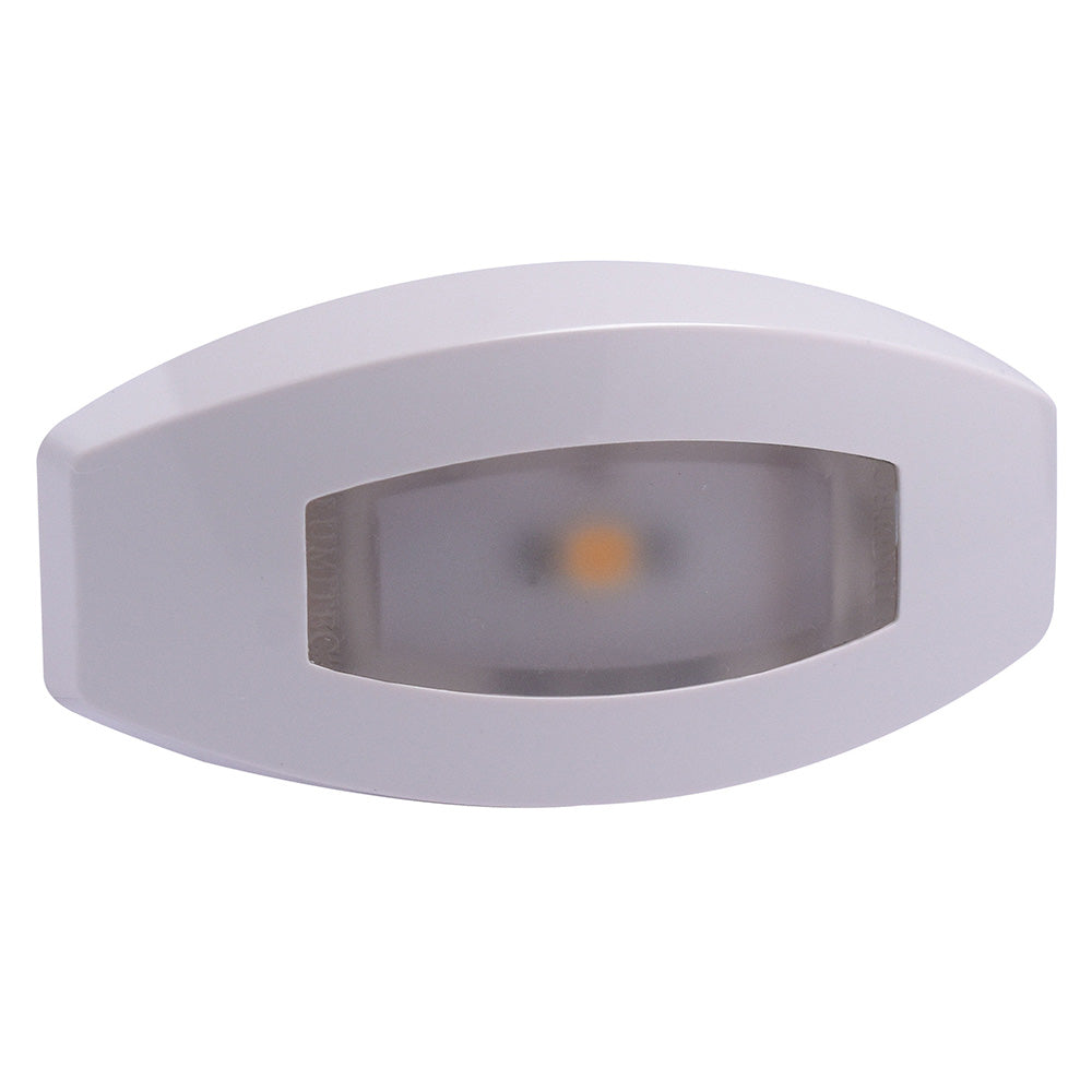 Lumitec Fiji courtesy lights with white housing, RGBW direct lights, shown as a 4-pack interior courtesy lighting set.