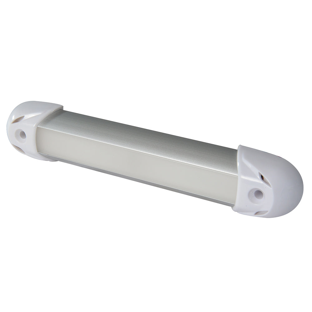 Lumitec Mini Rail2 6" LED utility light with Spectrum RGBW in brushed finish, designed for interior or courtesy lighting.