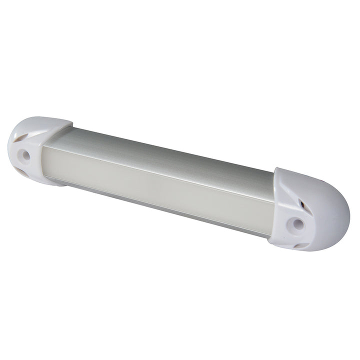 Lumitec Mini Rail2 6" LED utility light with Spectrum RGBW in brushed finish, designed for interior or courtesy lighting.