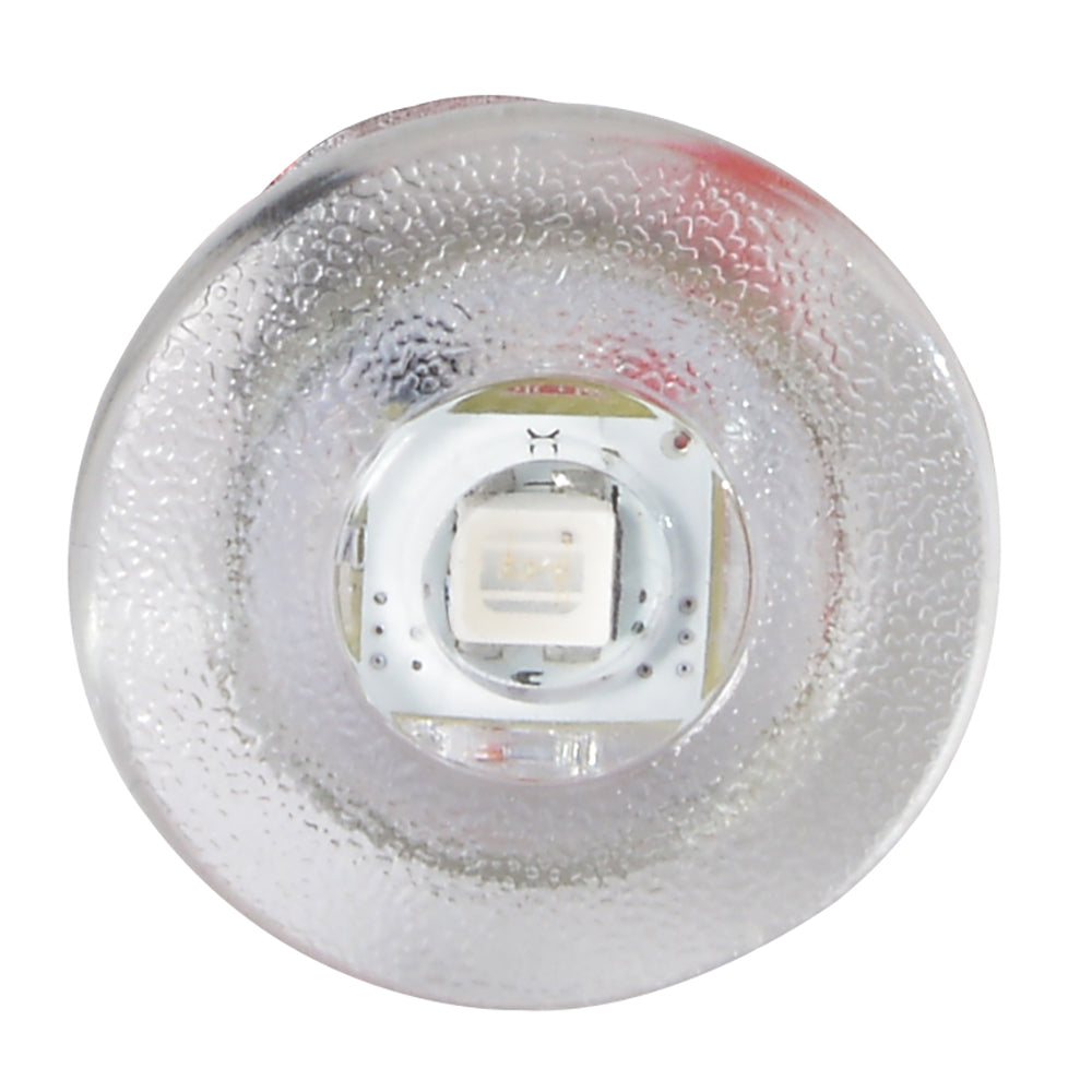 Lumitec Newt white interior courtesy light with dimming feature for livewell and cabin use, mounted in a boat interior.