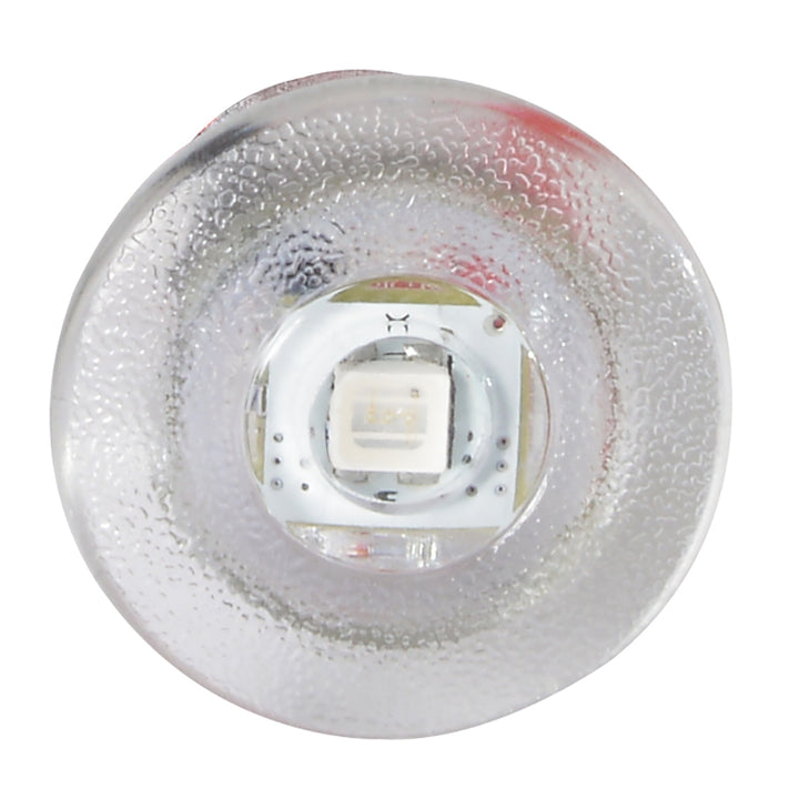 Lumitec Newt white interior courtesy light with dimming feature for livewell and cabin use, mounted in a boat interior.