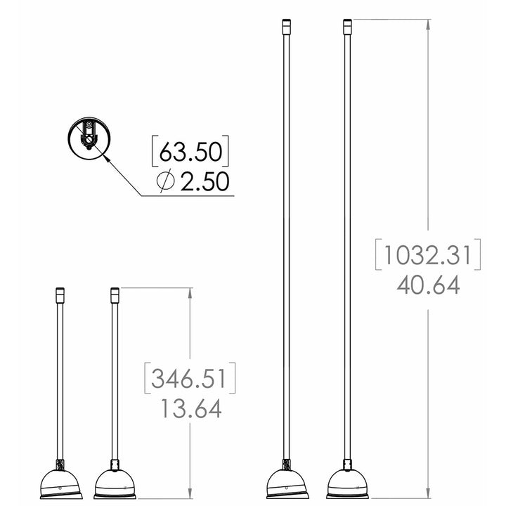 Lumitec Contour Anchor Light with 12-inch black shaft and white base, navigation light for boats.