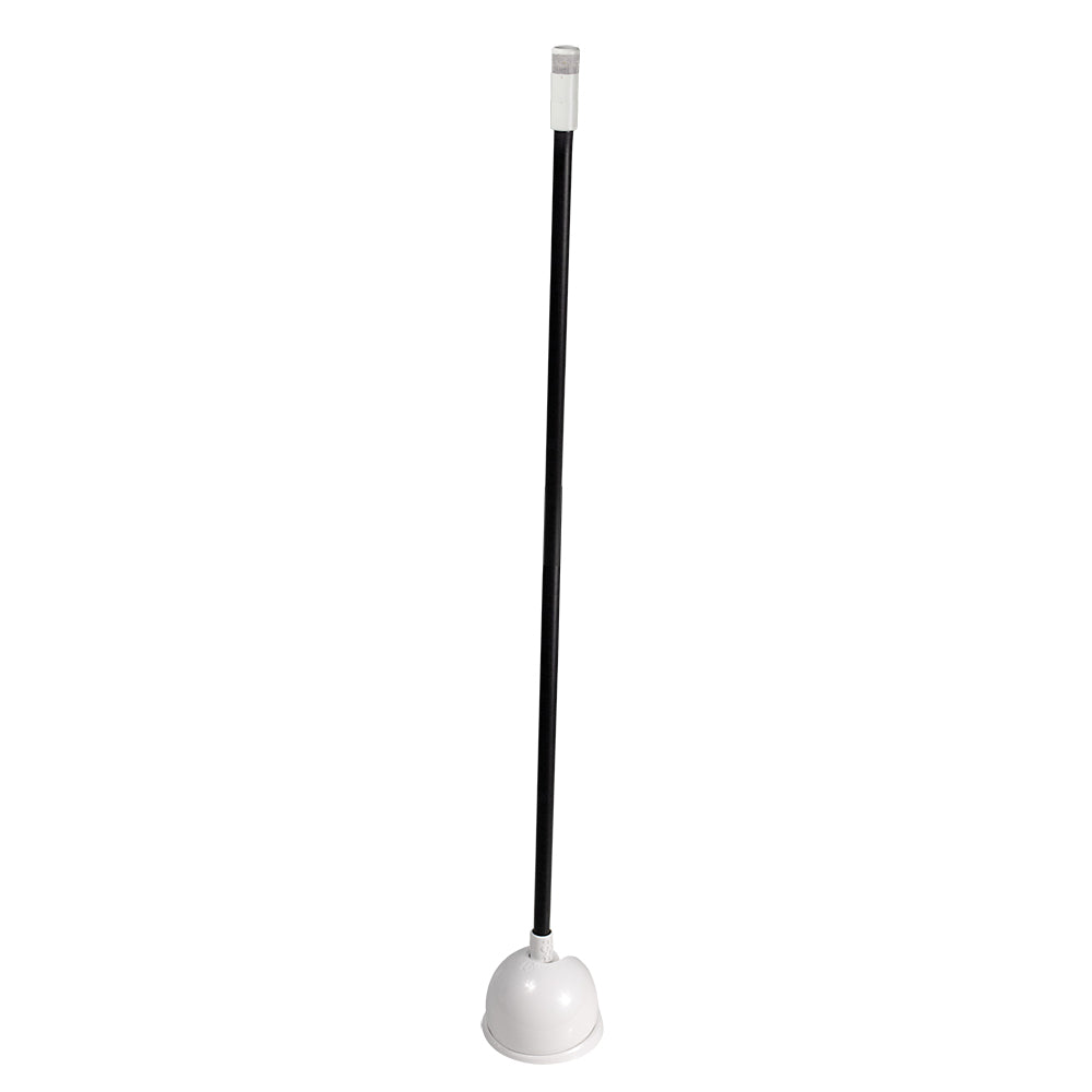 Lumitec Contour Anchor Light with 39-inch black shaft and white base, navigation light for boats and marine vessels.