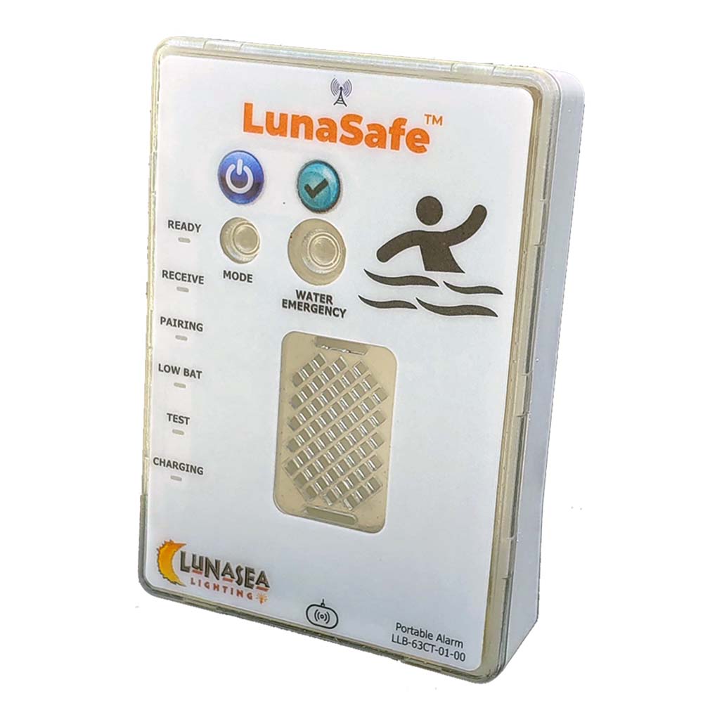 Lunasea Lighting Controller with audible alarm, strobe, and Qi rechargeable battery, designed for lighting accessories.