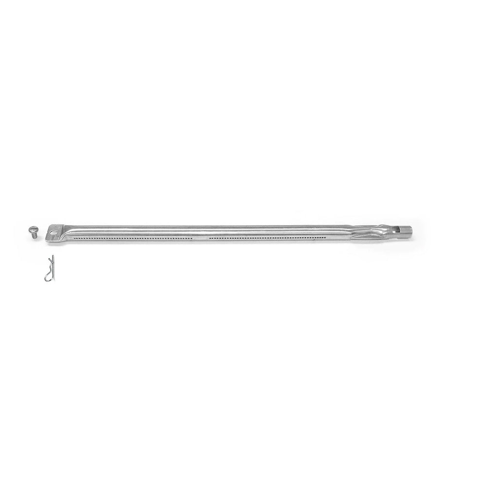 Magma 18-inch deck and galley burner with screw retainer clip, stainless steel construction for outdoor cooking.