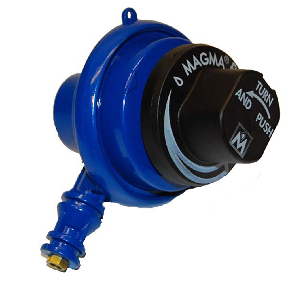 Magma Control Valve/Regulator for deck or galley, designed for extra low output, shown on a boat or marine setup.