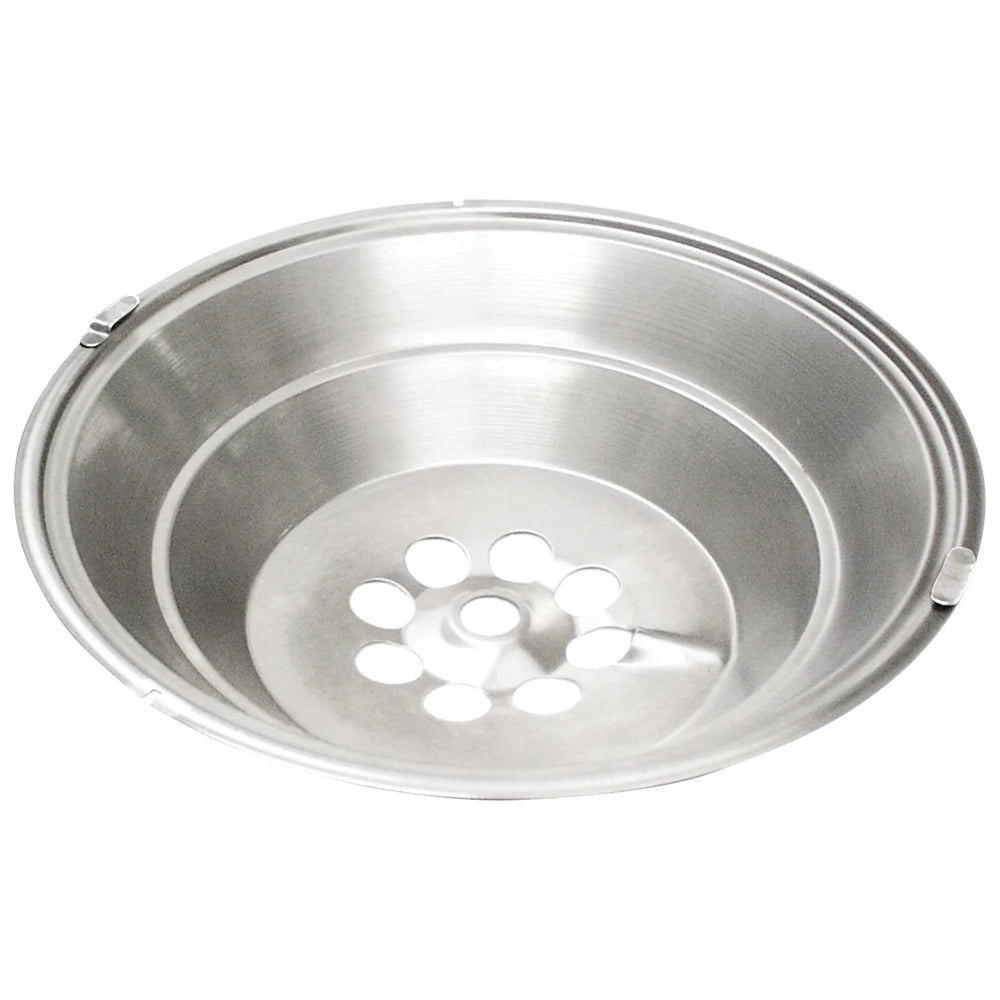 Magma Inner Liner Fire Pan for deck and galley, black metal with handles, designed for outdoor grilling or fire safety.