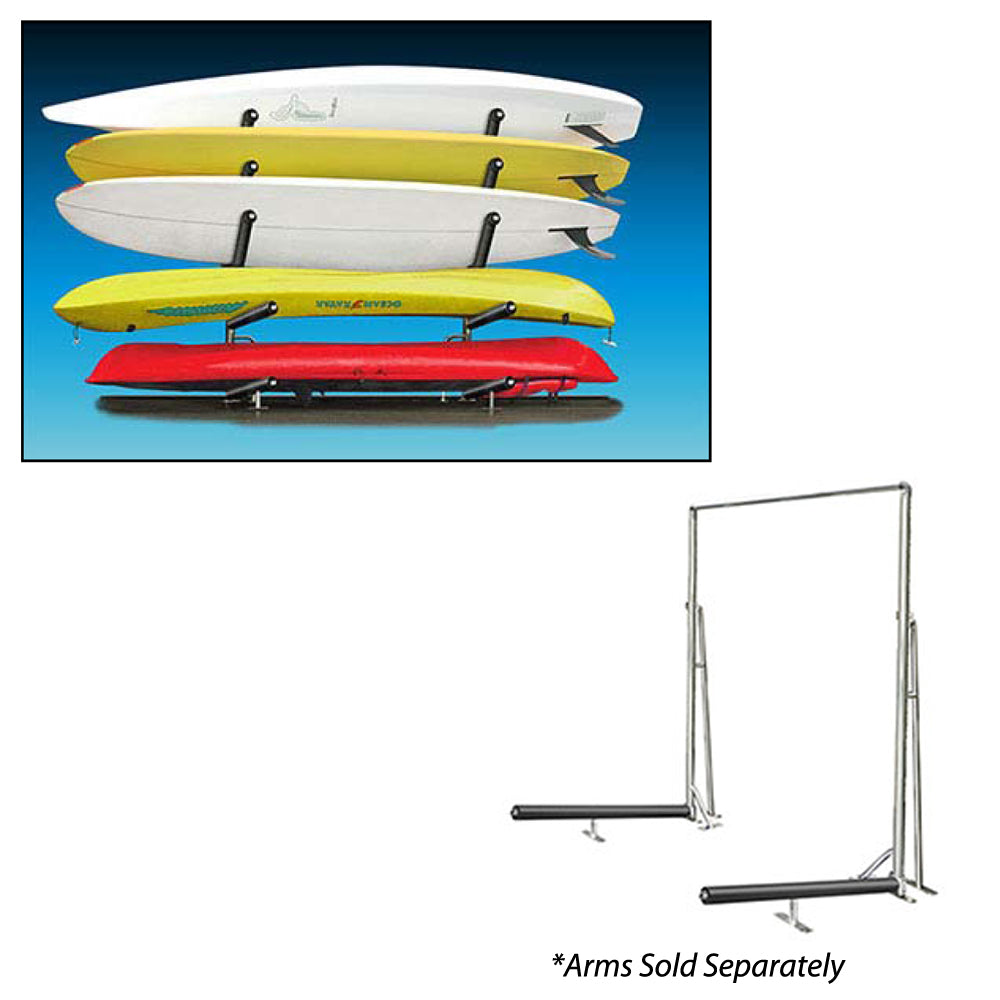 Magma Floor/Dock Basic Upright Rack System for storage, showing sturdy vertical metal racks in a storage setup