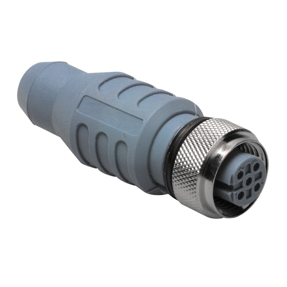 Maretron Micro Termination Resistor for NMEA cables and sensors, female connector, compact electronic component.