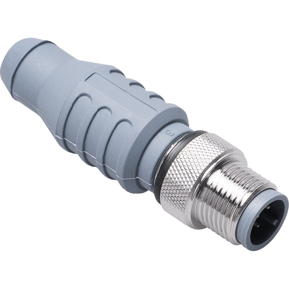 Maretron Micro Termination Resistor for NMEA cables and sensors, male connector, used in marine electronic systems.