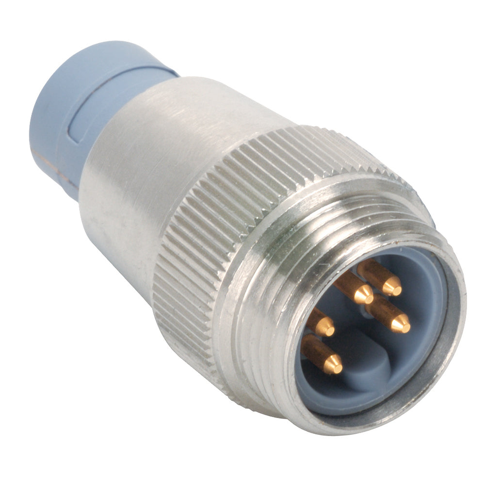 Maretron Mini Termination Resistor for NMEA cables and sensors, male connector, compact electronic component.