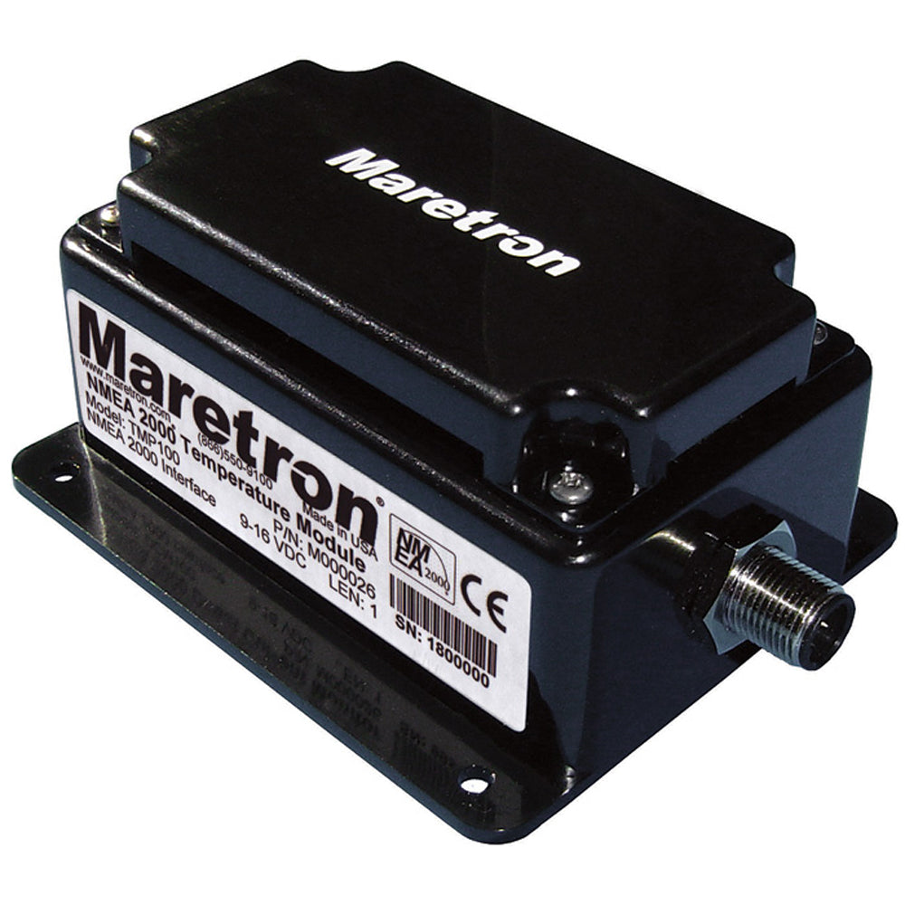 Maretron TMP100 Temperature Module from NMEA Cables & Sensors line, showing close-up of the sensor and connection ports.