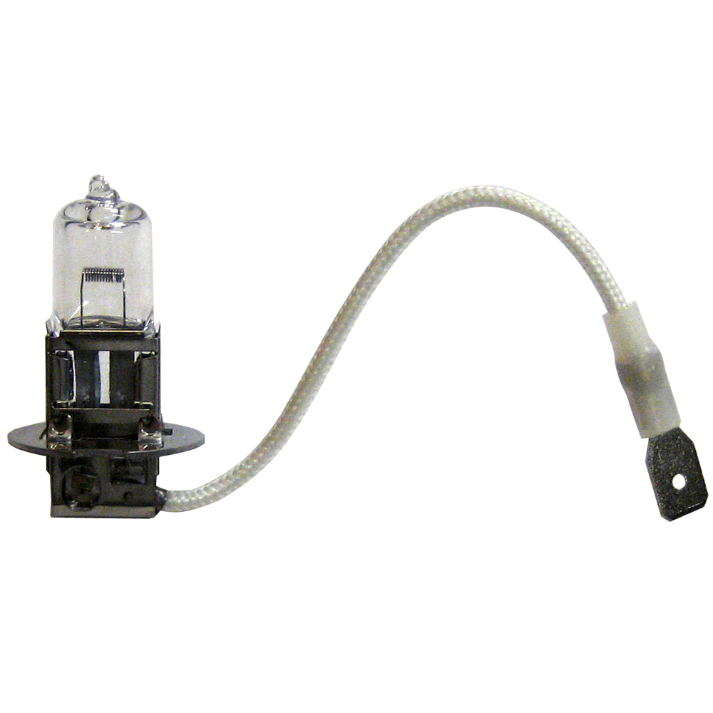 Marinco H3 halogen replacement bulb for SPL spot light, 12V, shown installed in a marine spotlight.