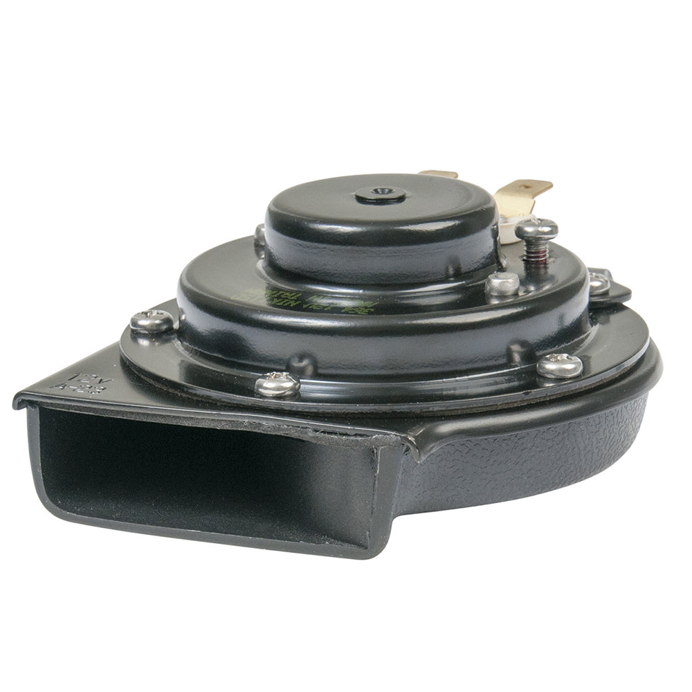 Marinco 12V Mini Hidden Horn for boats, compact marine horn with discreet mounting and clear sound.
