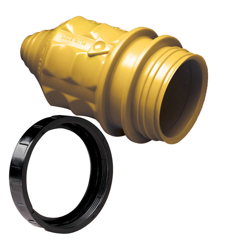 Marinco 103RN 30A weatherproof shore power cover with threaded sealing ring for secure outdoor electrical connections
