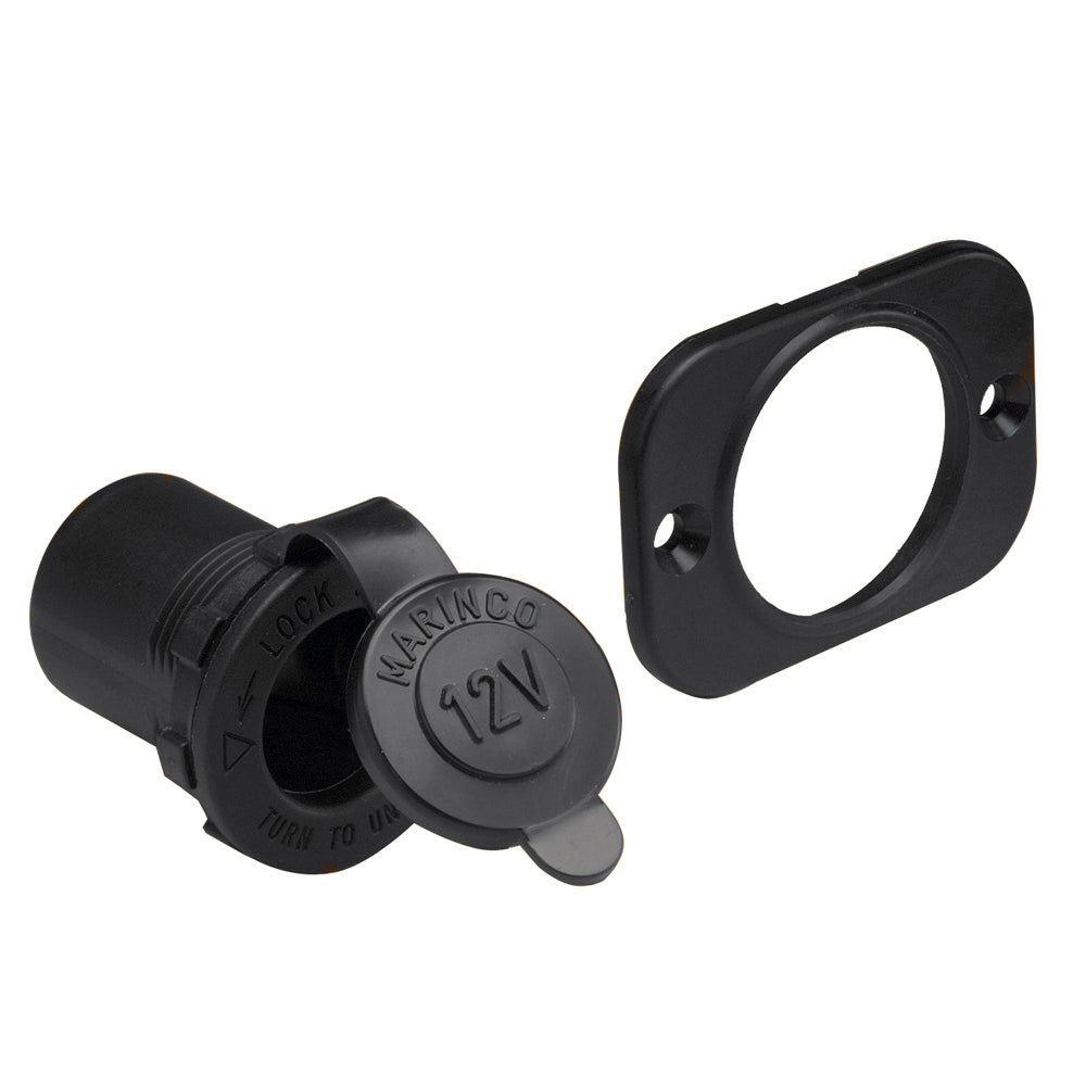 Marinco 12VRC Sealink Deluxe 12V shore power receptacle for marine vessels, durable and weather-resistant.