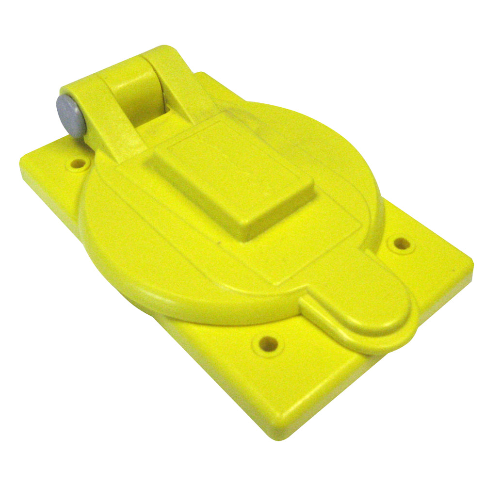 Marinco 7420CR weatherproof shore power cover with lift lid, designed for marine and outdoor electrical connections.