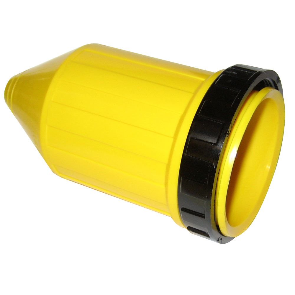 Marinco 7715CRN weatherproof shore power cover with threaded sealing ring for outdoor electrical connections