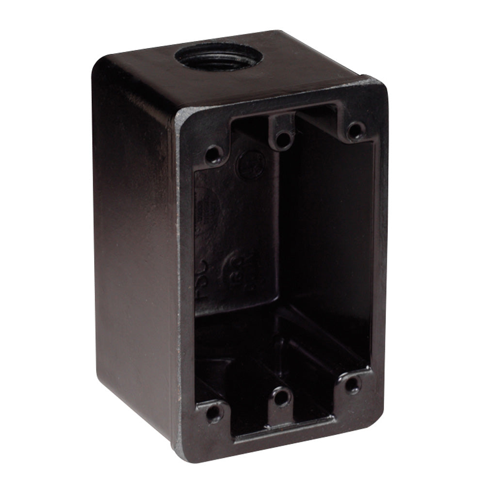 Marinco FS Box Black shore power receptacles for 15A, 20A, and 30A connectors, outdoor marine electrical power supply