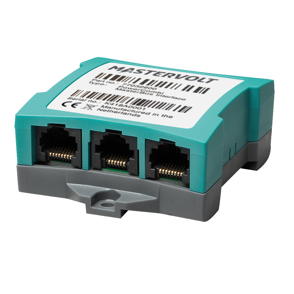 Mastervolt PowerCombi MasterBus Interface accessory showing connection ports and interface panel for electrical systems.